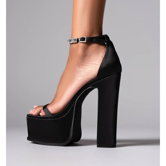 AMINAH Abdul Jillil- Laia black platforms- size 38! Brand new! - Picture 7 of 9